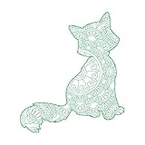 mandala de chat Stickers gravés 54.6x63.2cm Culture du tatouage Vert