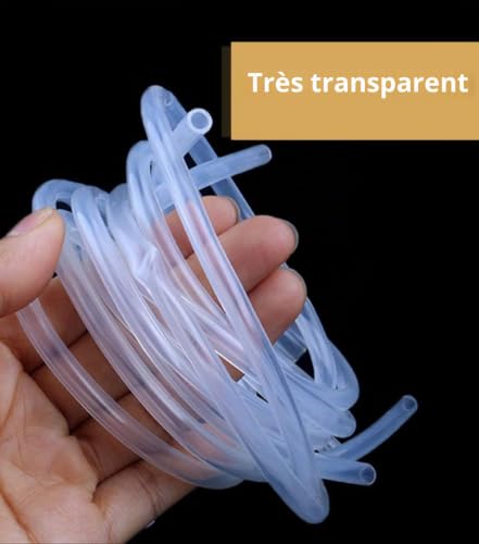 KtbeYTi Tuyau Aquarium Silicone 1m 5x9mm Transparent pour Air/Eau/Oxygène – vue 2