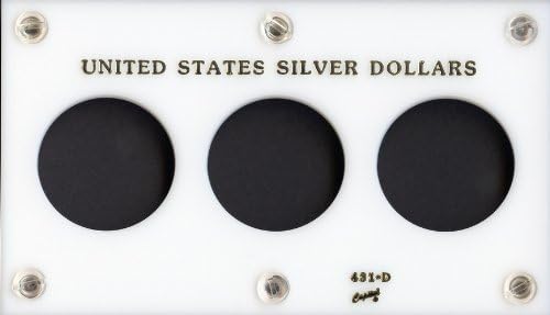 Capital Plastic 3-1/2 x 6 3-coin holder United States Silver Dollar (no Dates) - White