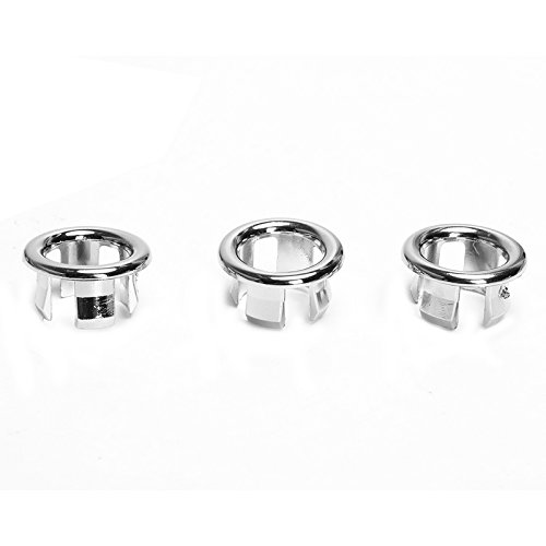 Yingying Bath And Clean 3 Pcs Sink Hole Round Overflow Cover Plastic Tidy Insert Replacement Spares For Home Bathroom Basin #TOP1