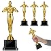 Xosjska 10'' Gold Award Trophy, 4 Pack Plastic Gold Award Trophies Oscar Trophy for-Award Ceremony,Celebration Competition,Events, Sports, Party Decorations,Ceremony and Appreciation Gift