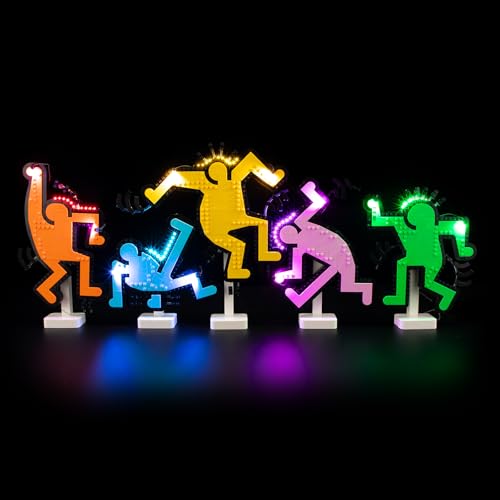 BRIKSMAX Light for Lego Keith Haring - Dancing Figures 31216 - Compatible with Art Building Blocks Model - Without Lego Set