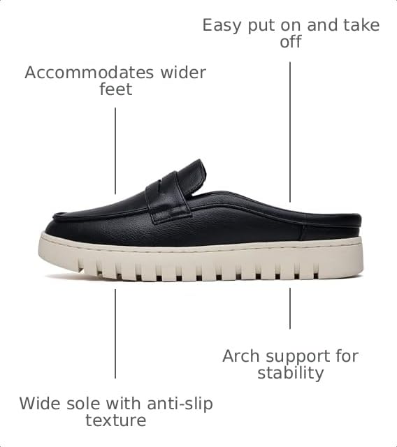 Image of Cvistpieo Womens Comfortable Slip On Loafers Indoor Outdoor Business Casual Mules Shoes for Women