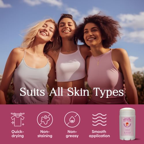 Kukka Deodorant - La Vie En Rose Aluminum Free Deodorant for Women & Men - Natural Deodorant Women - Alcohol & Paraben Free Deodorant Men - Long Lasting Travel Deodorant for Whole Body (75g) - Image 6