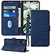 A03s Case Wallet,for Galaxy A03s Case,[Kickstand][Wrist Strap][Card Holder Slots] TPU Interior Protective for Samsung A03s Case,PU Leather Folio Flip Cover for Samsung Galaxy A03s Case (Blue)