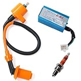 Racing Ignition Coil 5 Pins AC CDI Box for GY6 4-Stroke 50cc 70cc 90cc 110cc 125cc 150cc Scooter ATV Go Kart Moped Quad Pit Dirt Bike With 3 Electrode Spark Plug