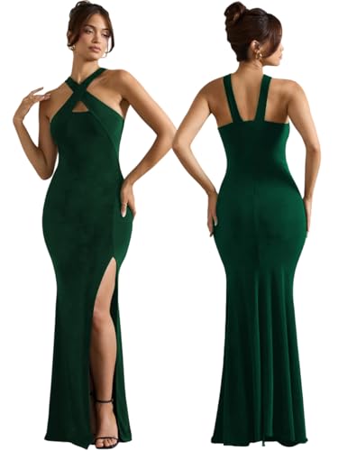 Image of Women Asymmetric Neck Burgundy Bodycon Dress (in, Alpha, L, Regular, Green)
