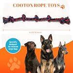 Dog Rope Toys for Tough Aggressive Chewers Large Medium Dogs Heavy Duty 5 Knots Indestructible 35.8inch Tug of War Dog Pull Rope Teeth Cleaning