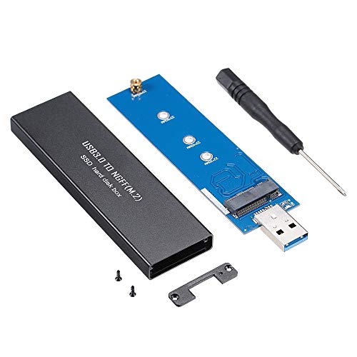 Andoer USB3.0 para NGFF M.2 SSD Gabinete M.2 SATA para USB3.0 Placa adaptadora B-KEY Disco rígido