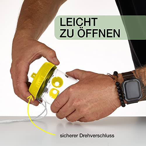 BigDean 3er Set Wespenfallen für draußen in Gelb 9x13cm - Lebend Fallen zum Aufhängen gegen Wespen, Bienen, Hornissen - Hornissenfalle Bienenfalle Fliegenfalle - für natürlichen Lockstoff