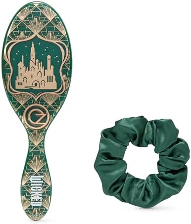Wet Brush Original Detangler Hair Brush Emerald City (Wicked) Kit - Ultra-Soft IntelliFlex Bristles - Detangling Brush Glides Through Tangles For All Hair Types (Wet & Dry) - 1 Brush & 1 Scrunchie