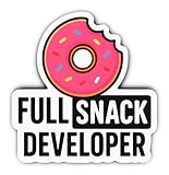 Aufkleber: 300 mm, 1 Stück - Full Snack Developer Donut Mega Vinyl Nerd Deko