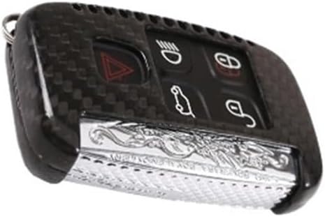 レンジローバー スポーツ イヴォーク ディスカバリー 4/5 ヴェラール カーケース キーパック カーボンファイバー ブラック＆レッ