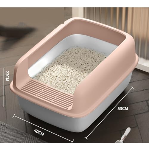 ネコトイレ オープン 特大 ハイキャット 多猫 複数飼育 半密閉式 倒れにくい 清潔でお手入れラクラク ゆったり広々 お手入れ簡単 足に砂残らない 散らかりにくい 防水 快適ワイド 漏れ防止 スコップ付き+キャッツトイ