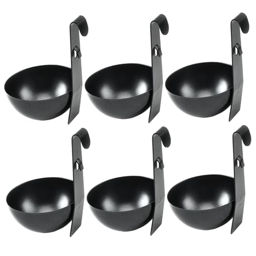 Cuociuova in camicia, tazze per cuocere uova in camicia metallo da appendere, 6 pezzi di utensili da cucina per cucinare facilmente le uova, padella per