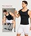 Nebility Shapewear Men Compression Shirt - Slimming Body Shaper Tummy Control Vest Workout Tank Top Undershirt Black