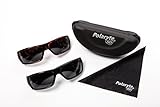 Polaryte HD Polarized Sunglasses for Men and Women, 2 Pairs of Black and Brown Sunglasses with Case and Cleaning Cloth-Make Your Vision High Definition with Stylish UV Protection and Anti-Scratch Lenses
