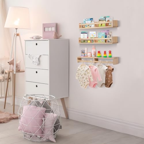 Juego de 3 estantes de pared para cuarto de bebé - 50% de descuento