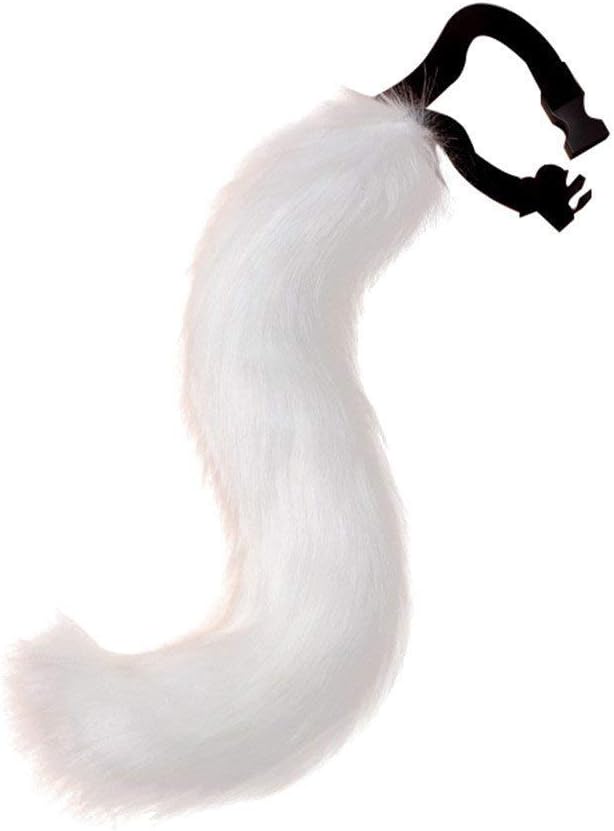 HAO MALL Fox Tail Fancy Dress Halloween Faux Fur Cosplay Adjustable Furry Fox Tail Costume for Kids, Unisex-Child, Party (Style F)