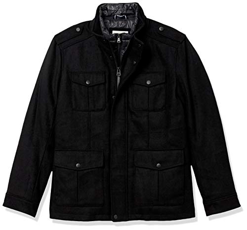 Dockers Men's Washable Wool Blend 4-Pkt Military W. Nylon Bib, Black, L