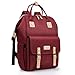 Pomelo Best Mochilas de Pañales y Biberones,Bolso del Bebé Mamá 2019 Edición,Impermeable con Estilo Oxford,Gran Capacidad con Portátil Cambiador y 2 pcs Ganchos Carrito Bebé (Rojo)