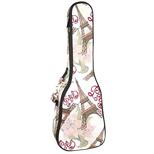 Sac à dos robuste pour ukulélé de concert ténor soprano floral 10mm