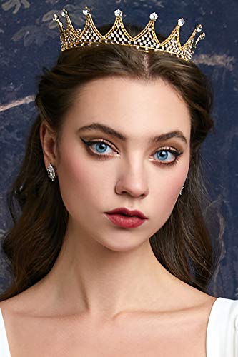 Coucoland Trouwbruid tiara prinses kristal diadeem vintage koningin kroon verjaardagskroon dames feest carnaval kostuum… - Image 6