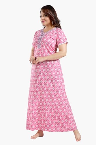 Image of TRUNDZ Printed Pure Cotton Nighty(10323)