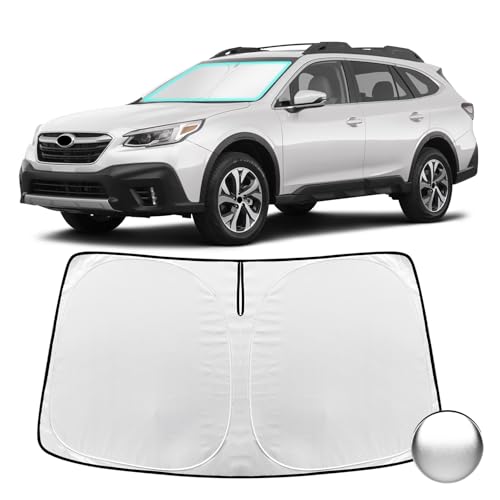 TatMakLoong Windshield Sunshade for Sub-aru Outback 2020-2025 Custom Fit Front Window Sun Shade Blocks 99% UV Rays Foldable Shield Protect Car Interior Accessories