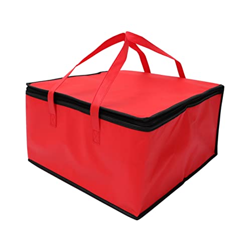 Garneck Borsa per pizza isolata, 35 x 35 cm, pratica borsa per il trasporto alimentare, catering e torte, borsa termica portatile per Take Out e picnic