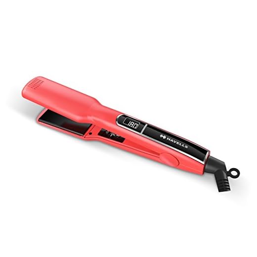 Havells HS4161 Wide Plate temperature control Hair Straightener (Pink)