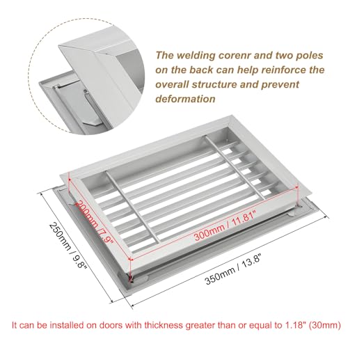 Grille d'aeration aluminium persienne resistant ton argente - 5
