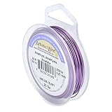 Artistic Wire, 20 Gauge / .81 mm Silver Plated Tarnish Resistant Colored Copper Craft Wire, Amethyst