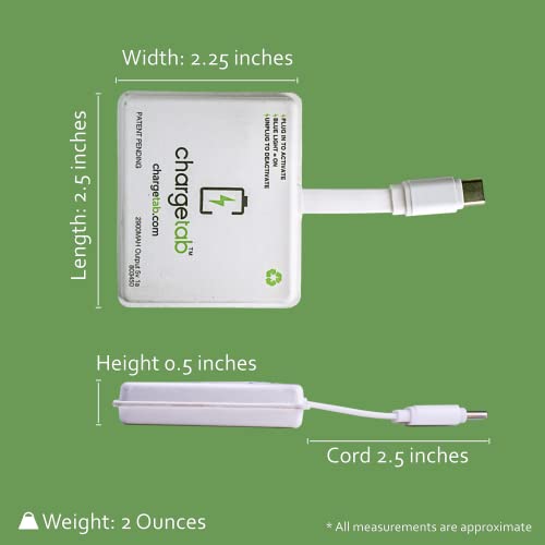 Chargetab New V4 Emergency Portable Cell Phone Power, Usb-C Charger, Pre-Charged Battery Pack With 2 Year Shelf Life (2900Mah Each) #TOP2