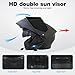 Motorcycle Bluetooth Modular Helmet, DOT Approved Flip Up Full Face Motorcycle Dual Visor Helmet, with Dual Speakers and Microphone, for Adults Men and Women (Matte Black,Large)