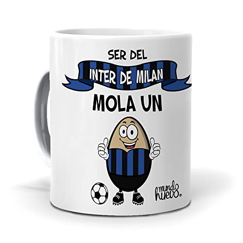 mundohuevo Taza Regalo Original Futbol. Ser del Inter de Milan Mola un Huevo. Ceramica AAA - 350 ml.