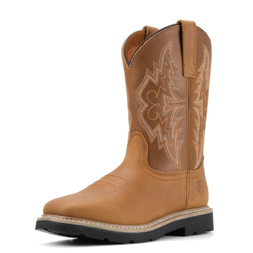 Image of SUREWAY Men's Waterproof Western Cowboy Boots-Soft /Steel Toe