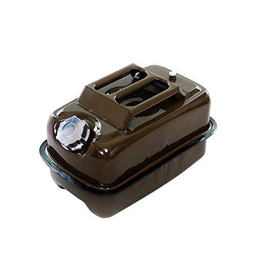 XuQinQin Portable fuel tank, thick cold rolled plate spray plastic green 10L, 20L, 30L portable horizontal storage vehicle universal spare car fuel tank gasoline container (Color : 30L)
