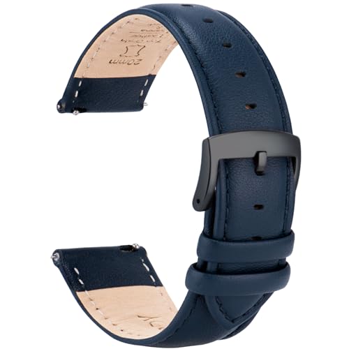 Bracelet montre cuir libération rapide OTTOODY interchangeable sans outil de 16 à 22mm