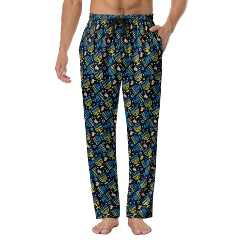 QUALISM Funny Pajamas Pants For Men Festival Pajama Bottoms Sleepwear PJ Bottoms Soft Lounge Sleep Pant with Pockets Sleep Outfits