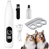 5-Teiliges Pfotentrimmer für Hunde-Set, Hundepfoten Trimmer mit LED-Licht, Pfotentrimmer für Katzen, Silent-Design, USB-Aufladbar, Geeignet Zum Trimmen Von Pfoten, Augen, Ohren, Gesicht und Körper