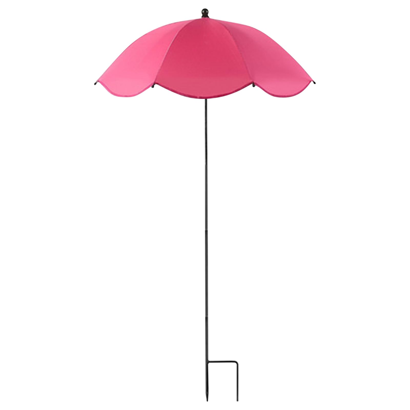 Xuminny Plant Umbrellas for Outdoor Plants, Large Garden Plant Umbrella Shade with Plant Stake, Outdoor Sunlight Shade And Rain Protection Umbrella For Potted Plants (Hot Pink)