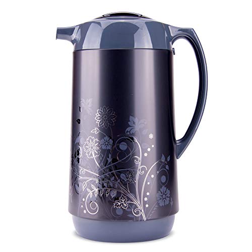 Zojirushi Glass Lined Vacuum Insulated Handy Pot, 1 Litre, Black (AHGB-10D-BL)