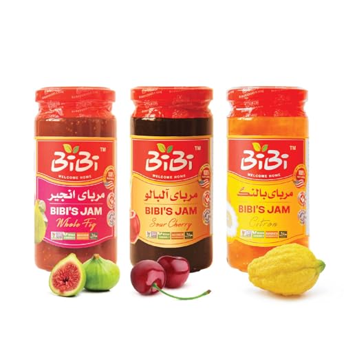 Pack of 3 jams including Citron jam, Sour cherry jam and Fig jam (3 * 300 g) - پک سه عددی مربا شامل مربای بالنگ، مربای آلبالو و مربای انجیر image 2