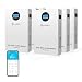 48V 135Ah(6 PACK) Wall-Mounted LiFePO4 Battery with 100A BMS, Max. 5120W Power,10000+ Cycles, Suit for Solar,Back UP Power,Off-Grid