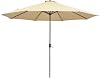 Patio Watcher 10-Ft Patio Umbrella Outdoor Umbrella with Push Button Tilt and Crank, 8 Steel Ribs, Beige