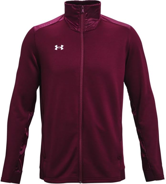 Under Armour Command Mens Warm-up Full Zip L Maroon-white - Image 4