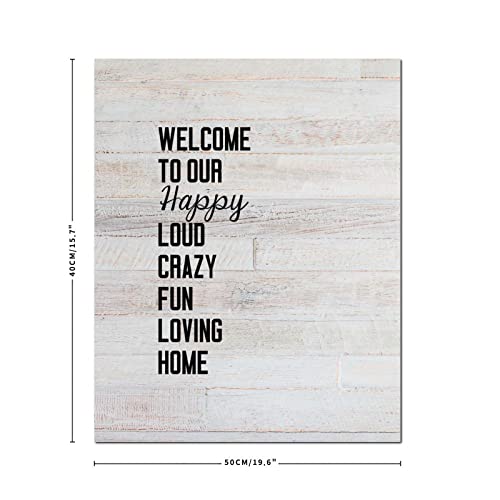Panneau bois Welcome décoration murale verticale de ferme rectangulaire - 3