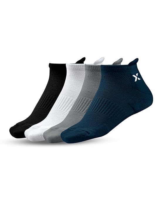 Image of Men's Low Cut Ankle Socks Pack | Bamboo Cushioned Sports Socks for Gym, Running, Walking