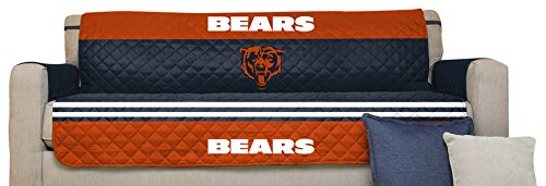 Pegasus Sports NFL Chicago Bears Furniture Protector with Elastic Straps, Sofa, Dark Navy Blue